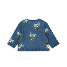 Konges Slojd - Kurtka jeansowa z cekinami Magot - AMARENA SEQUIN