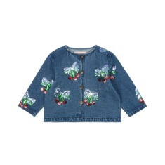 Konges Slojd - Kurtka jeansowa z cekinami Magot - AMARENA SEQUIN