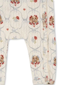 Konges Slojd - Piżamka z organicznej bawełny Newborn Onesie - PUPPY