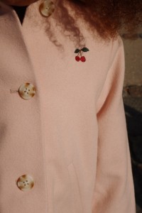 Konges Slojd - Wełniany płaszcz Novella - PEACH WHIP