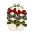 Konges Slojd - Spinki do włosów z kokardami Micky 6-pak - RED/GREEN