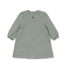 Konges Slojd - Flanelowa sukienka Foret - GREEN CHECK