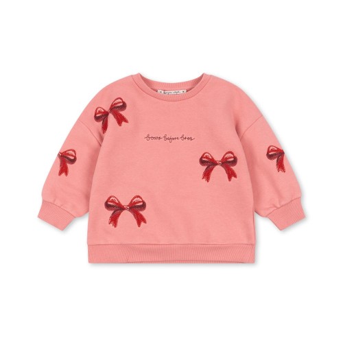 Konges Slojd - Bluza dresowa LOU BOW - STRAWBERRY ICE