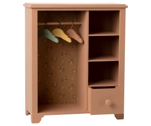 Maileg drewniana szafa - Wardrobe, Large - Dark powder