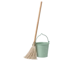 Maileg Akcesoria wiadro i mop - Miniature, Light blue