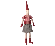 Maileg Dekoracja bożonarodzeniowa Skrzat rozmiar 3 - Girl, Skirt and knitted sweater