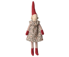 Maileg - Dekoracja bożonarodzeniowa Skrzat rozmiar 1 - Girl, Winter mint dress