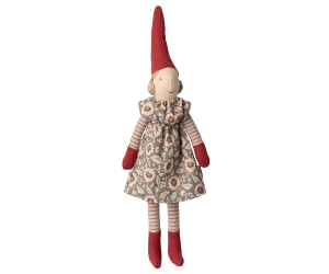 Maileg - Dekoracja bożonarodzeniowa Skrzat rozmiar 1 - Girl, Winter mint dress
