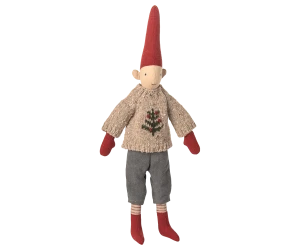 Maileg - Dekoracja bożonarodzeniowa Skrzat rozmiar 2 - Boy, Knitted sweater
