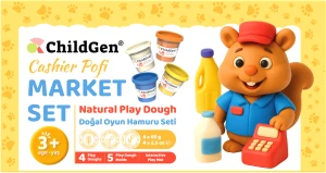 ChildGen - Zestaw kreatywny PAW PALS Market Kasjer Pofi - 4 ciastoliny, foremki, mata