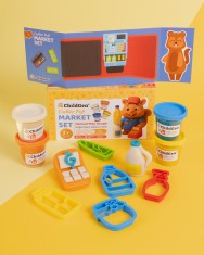 ChildGen - Zestaw kreatywny PAW PALS Market Kasjer Pofi - 4 ciastoliny, foremki, mata