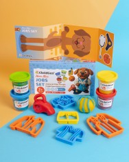 ChildGen - Zestaw kreatywny PAW PALS Praca Bohater Max - 4 ciastoliny, foremki, mata
