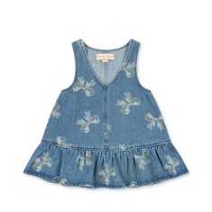 Konges Slojd - Sukienka Magot Frill - BELLA BOW BLU