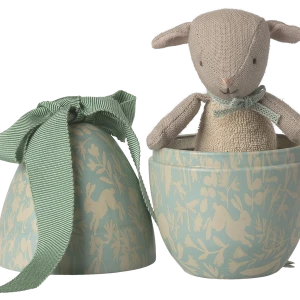 Maileg - Jajko Wielkanocne z micro barankiem, Small - Dusty mint