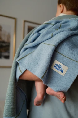 The Story Makers Koc merino kratka baby blue 80 cm x 105 cm